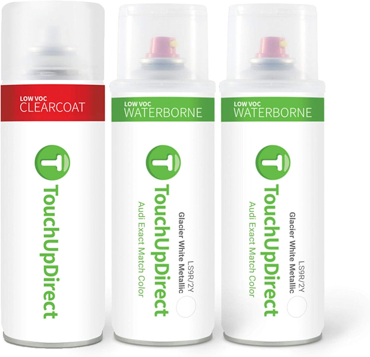 QAB Pearl White Automotive Touch Up Paint Aerosol Applicator Kit F32703