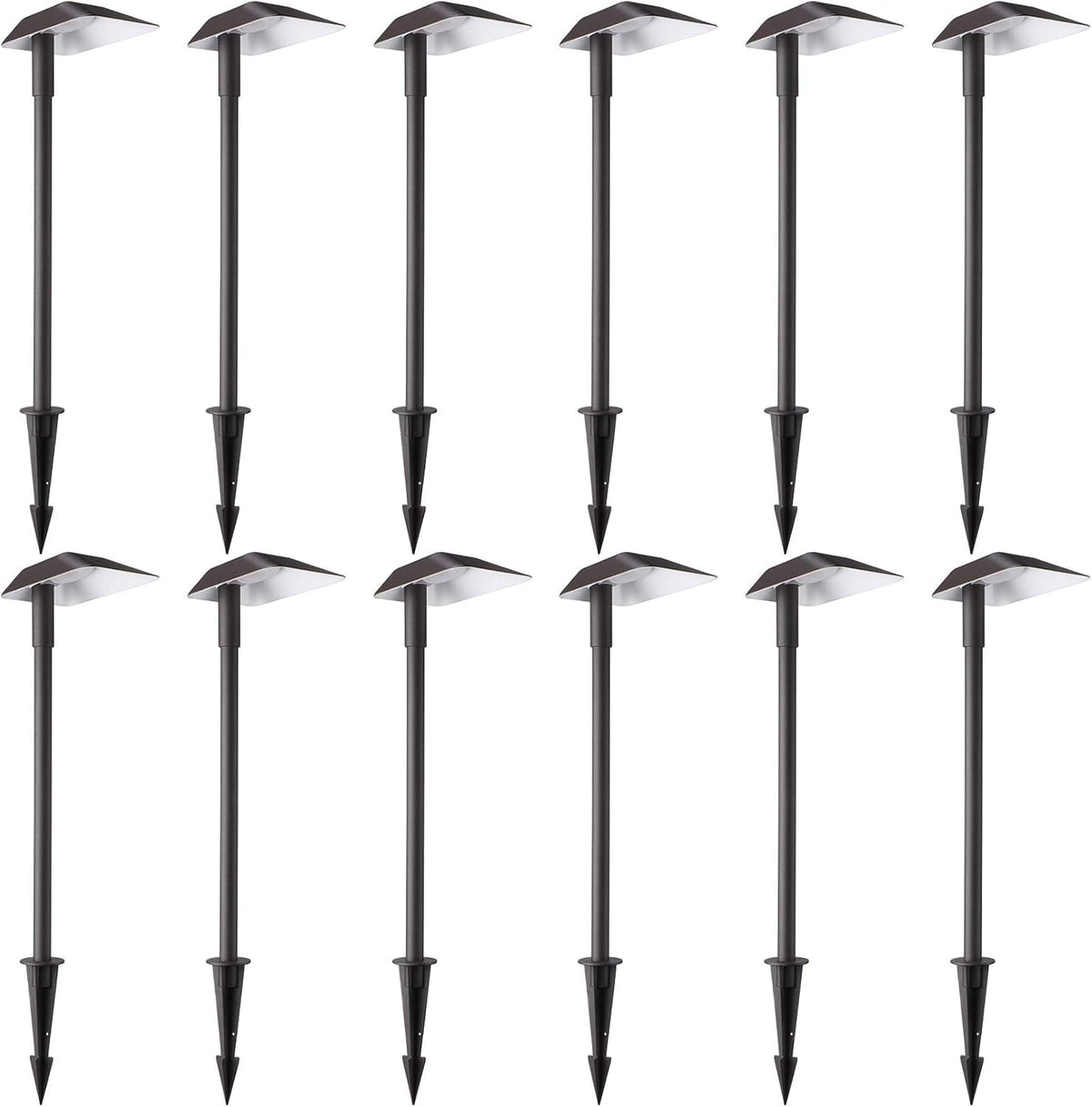12 Pack Low Voltage LED Landscape Pathway Light, 8W, 3000K Warm White M348