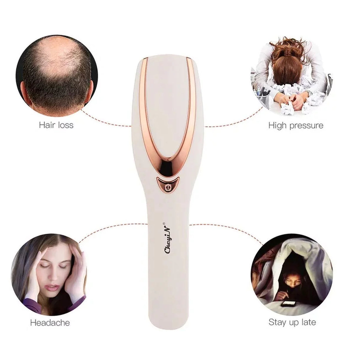 3 In 1 Electric Wireless Infrared Ray Massage Comb S950818