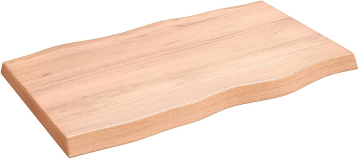 Treated Solid Wood Live Edge Table Top 39.4in x 23.6in J31946