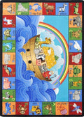 Multi 3'10"x5'4" Alphabet Animals Rug B317467