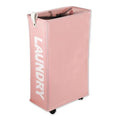 Green 55L Slim Rolling Laundry Basket with Wheels R484977