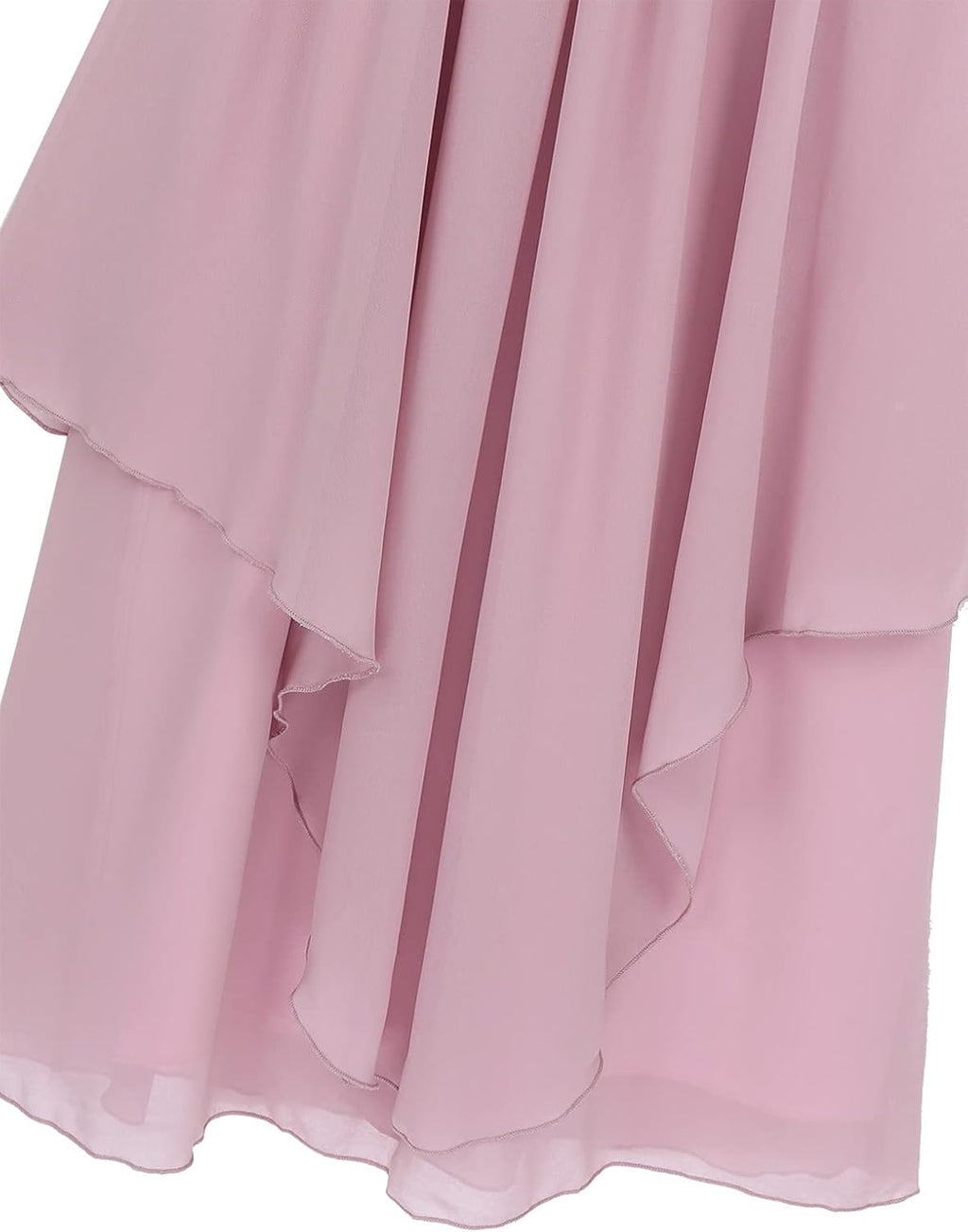 Big Girls Halter-Neck Floral Lace Romper Dress Long Gowns Light Pink B639