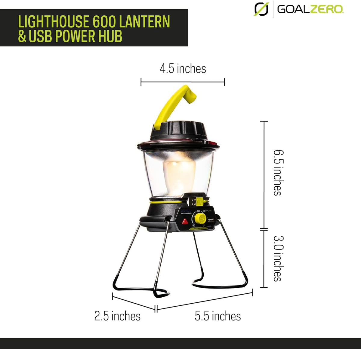 600-Lumen Solar LED Camping Lantern Y3786