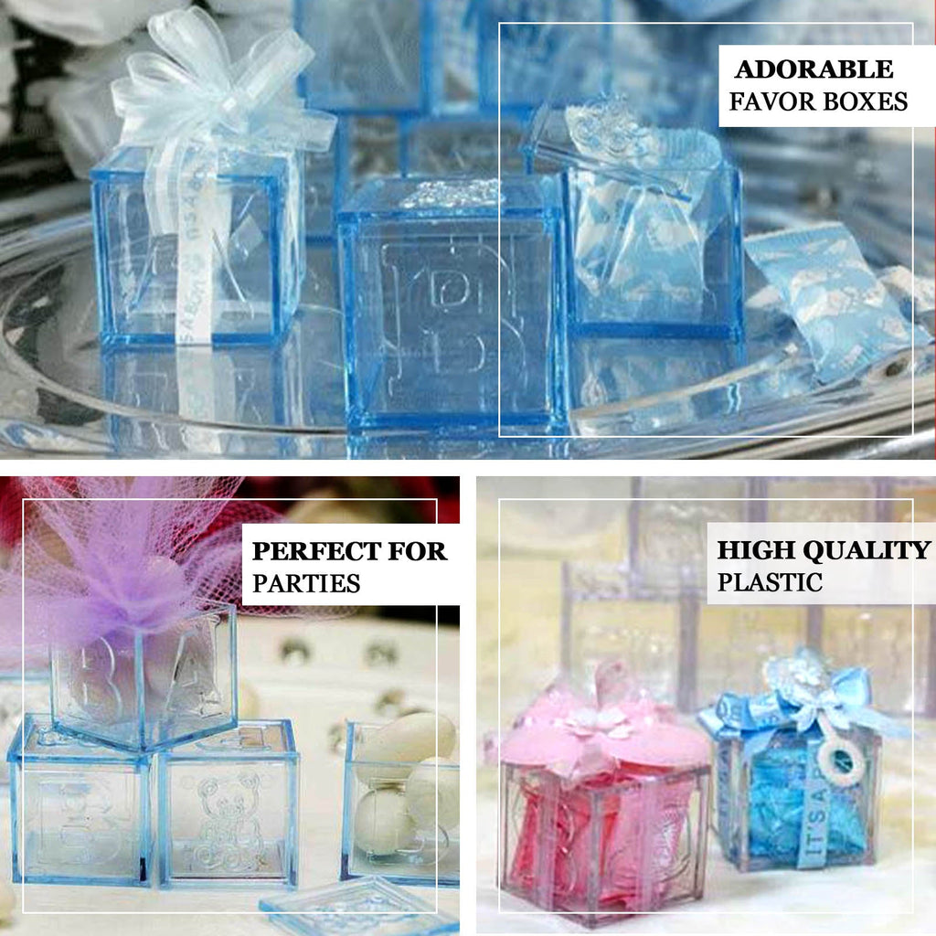 Pink Fillable Baby Blocks Party Favor Gift - 12/pk D551569