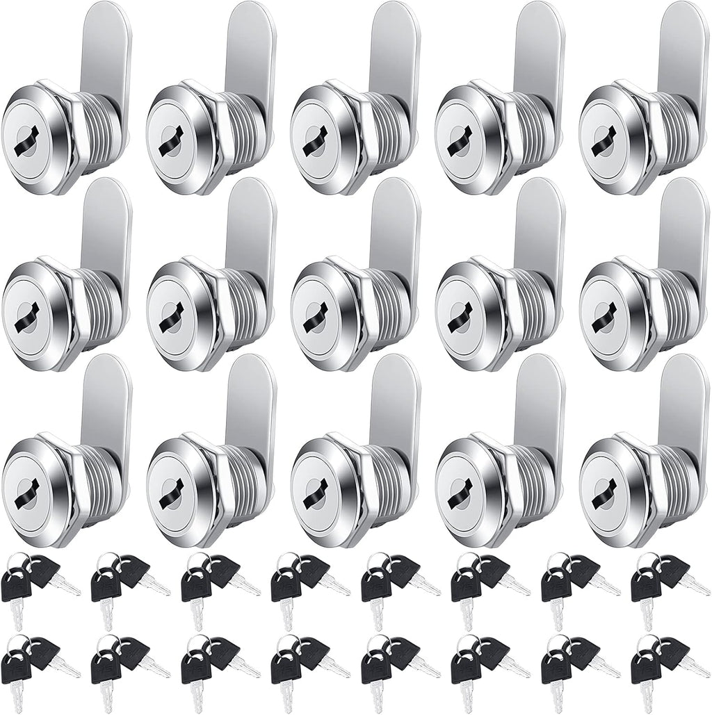 16 Pieces Zinc Alloy Cylinder Cam Lock with 32 Keys M67650