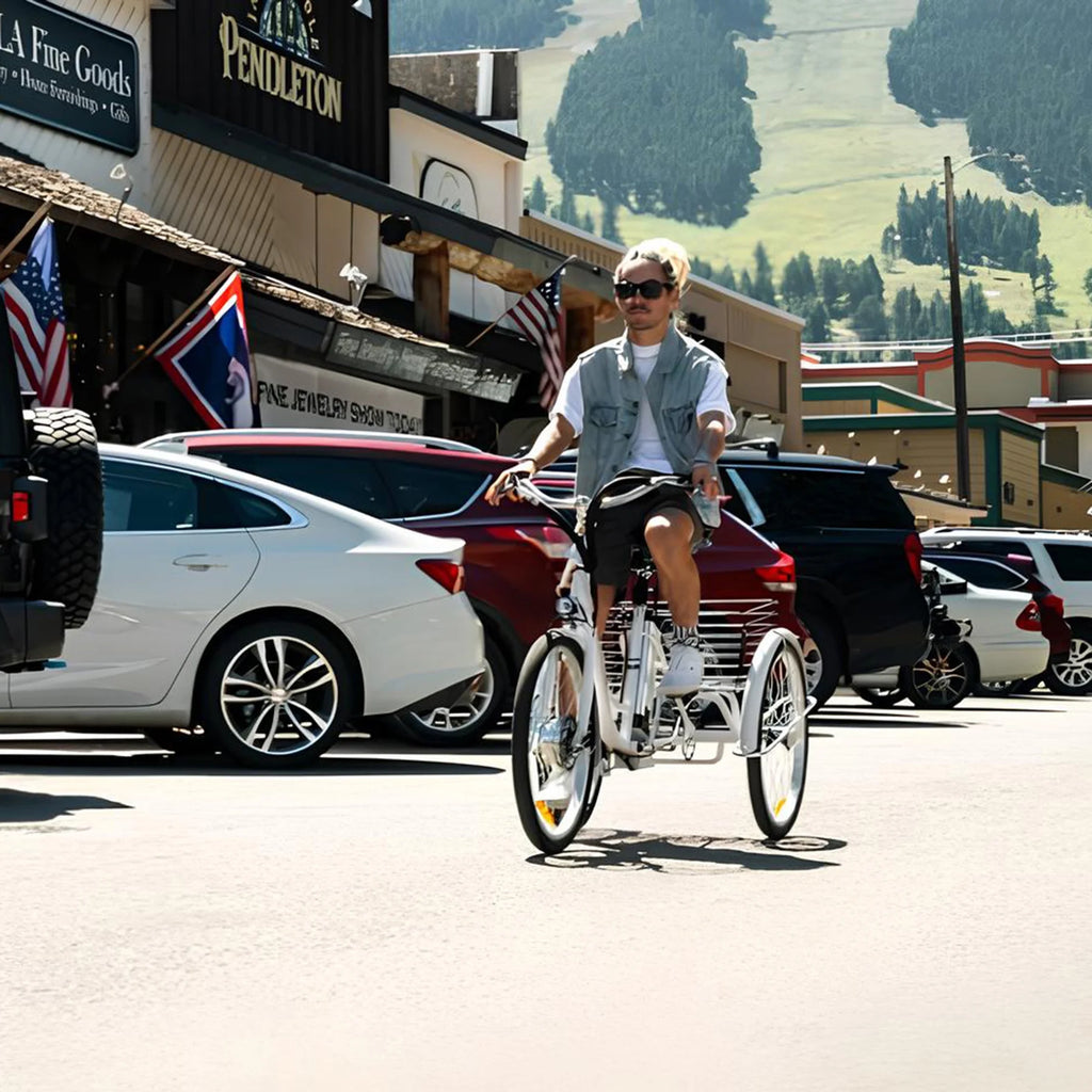 26" 350W Electric Tricycle with Basket A5616
