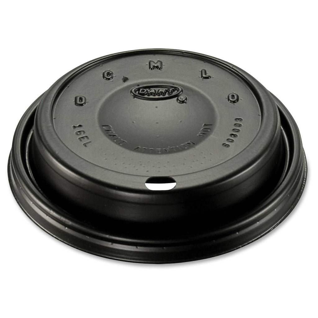 Black Plastic Dome Sipper Lids T5381