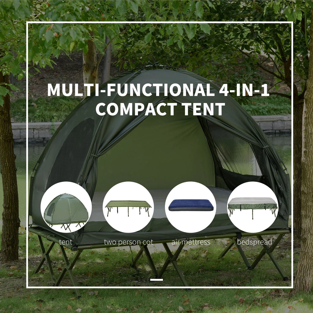 2 Person Foldable Camping Cot with Tent I393