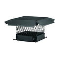 8x22 Round Chimney Cap, Black Galv Steel U99036