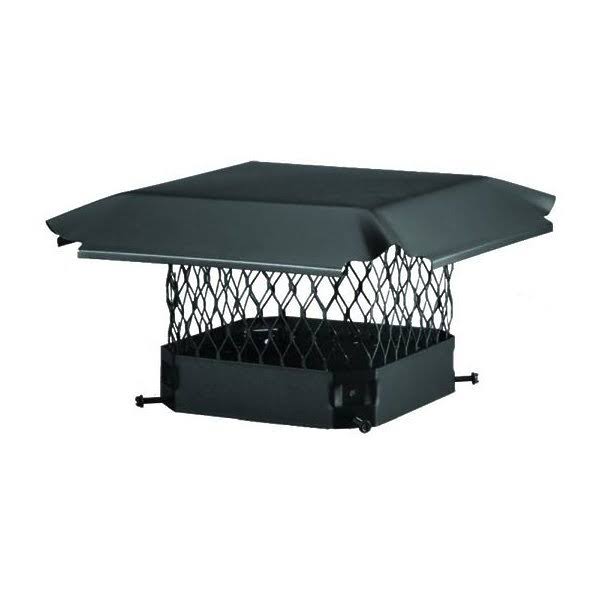 8x22 Round Chimney Cap, Black Galv Steel U99036