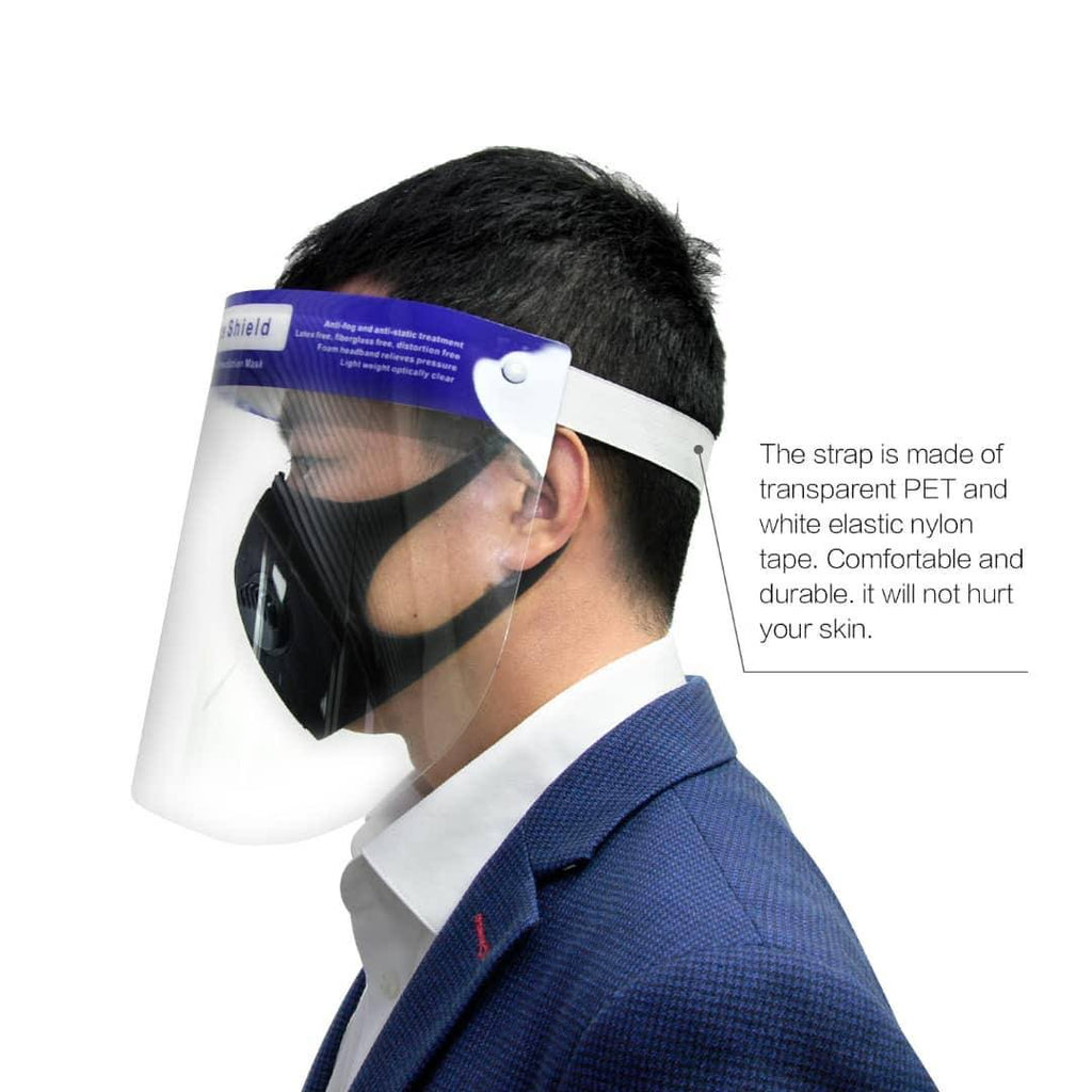 Reusable Clear Full Face Shield with Anti-Fog Coating, 105ct M443