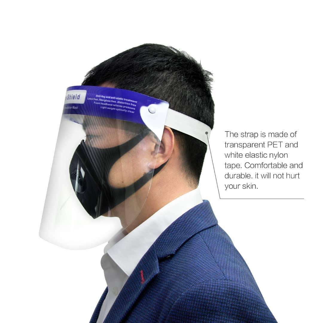 Reusable Clear Full Face Shield with Anti-Fog Coating, 105ct M443