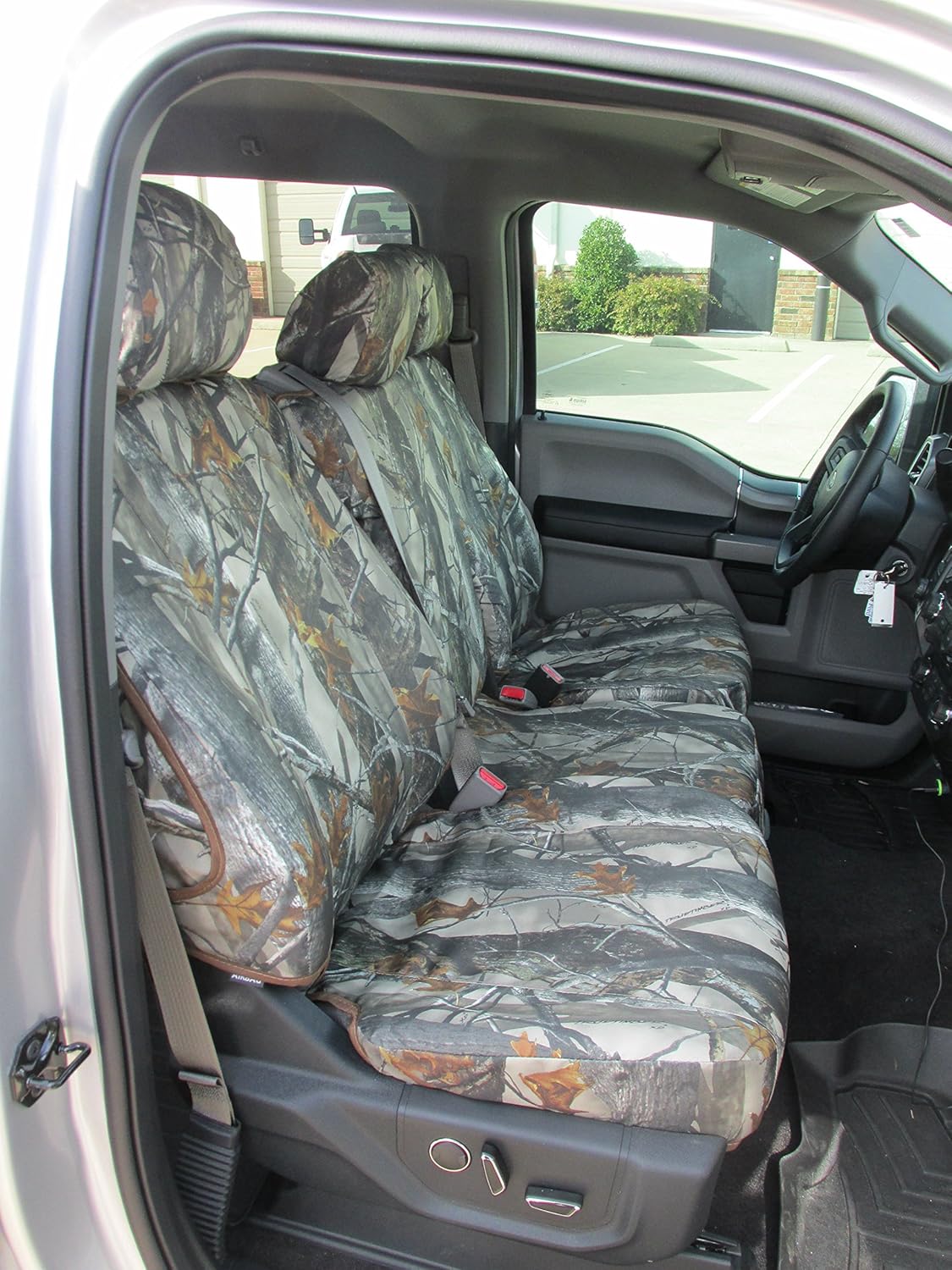 Waterproof Camo Seat Covers for 2015-2021 Ford F150 Front Split Bench C156651