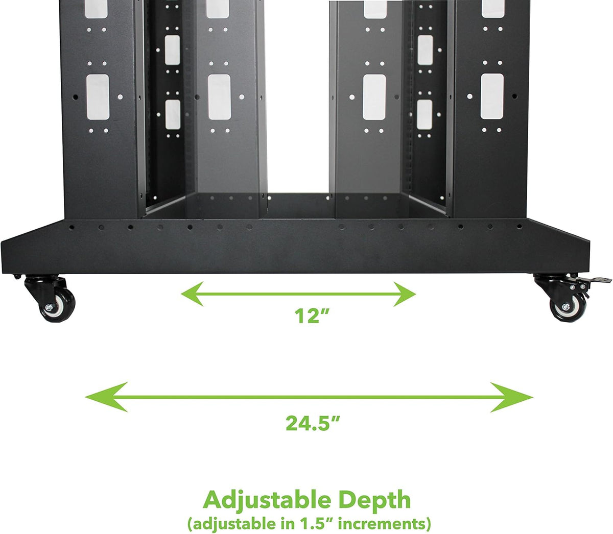 22U 4-Post Open Frame Server Rack Black O495
