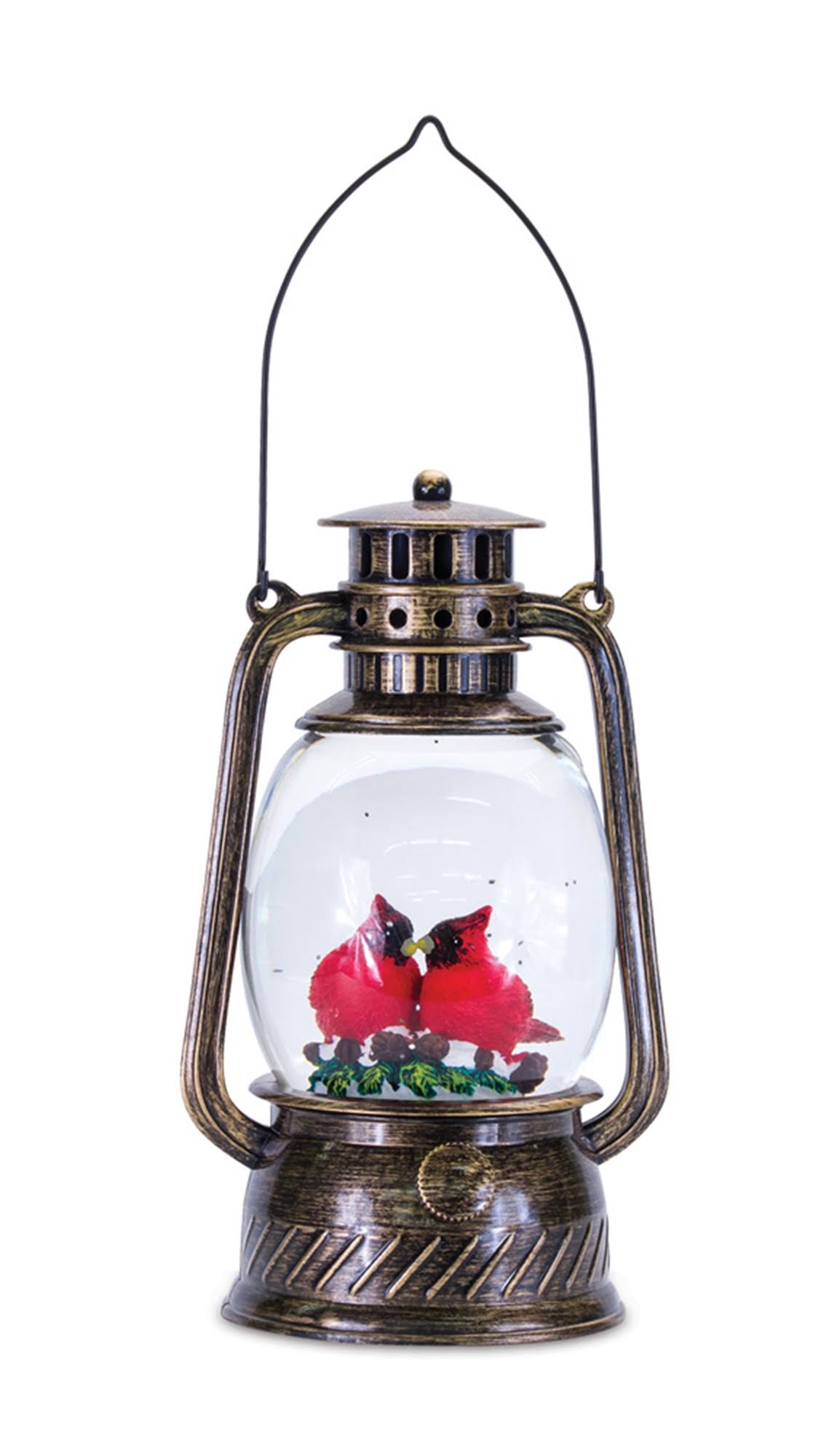 Snow Globe Lantern 11.5x22H Plastic 6 HR Timer 3 AA Batteries O26194