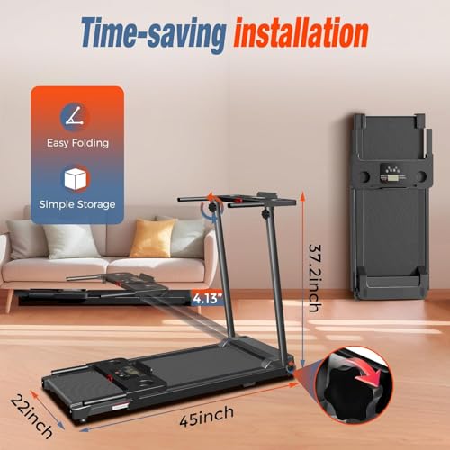 Portable Folding Treadmill with Handles R212373