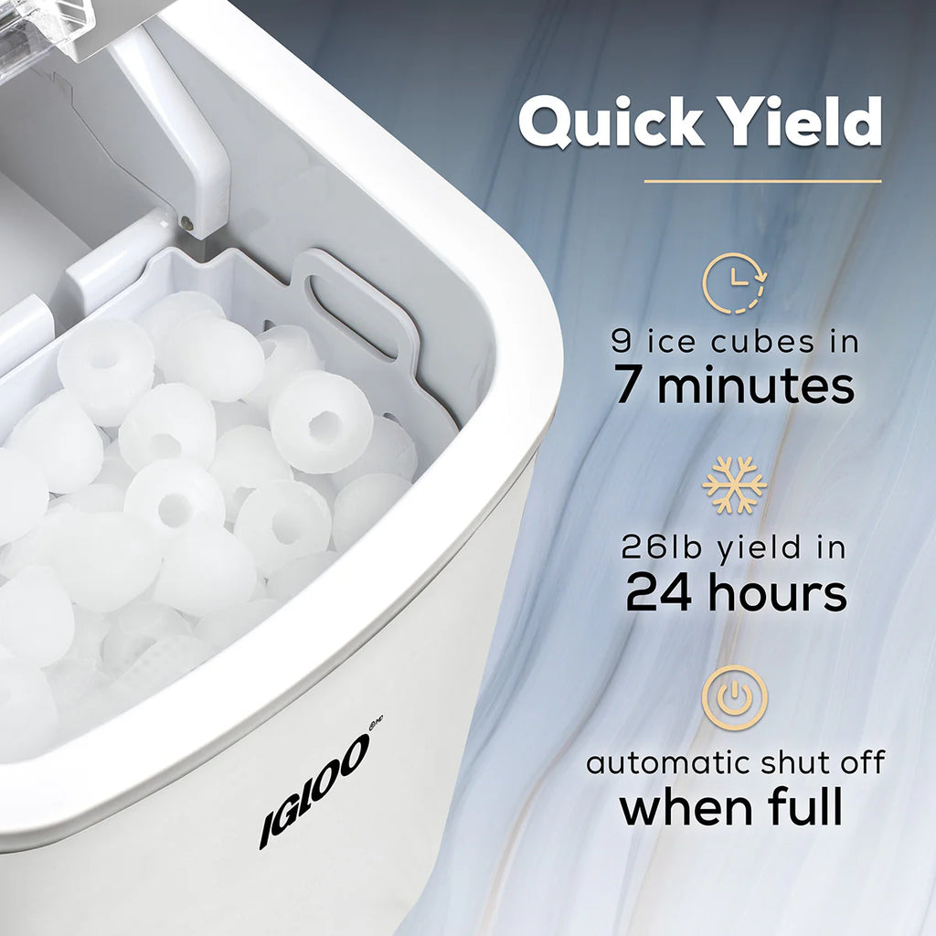 White Portable Countertop Ice Maker Machine J770809