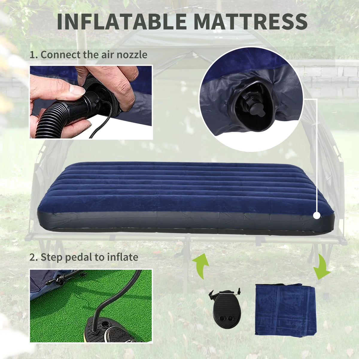 2 Person Foldable Camping Cot with Tent I393