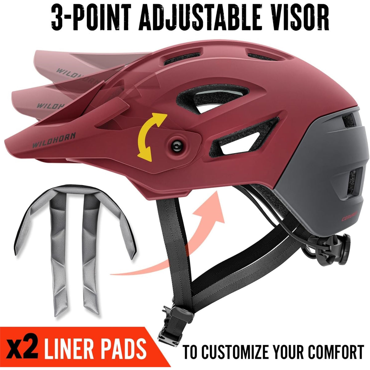 Wine Mountain Bike Helmet Y649