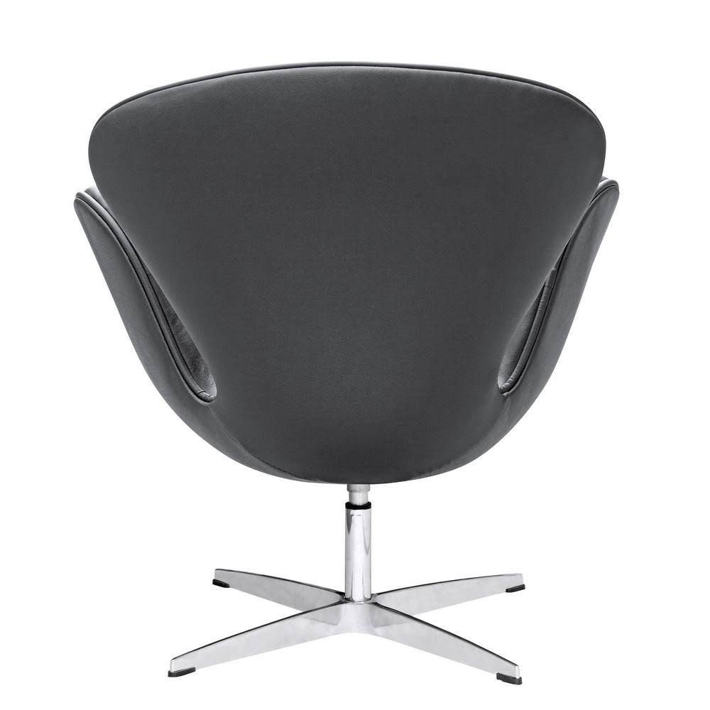 White Leather Swan Chair H7885