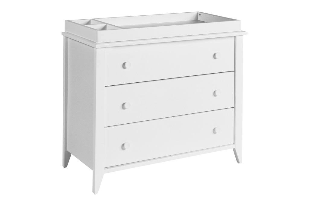 3-Drawer Changer Dresser with Removable Changing Tray Washed Natural White Q72446