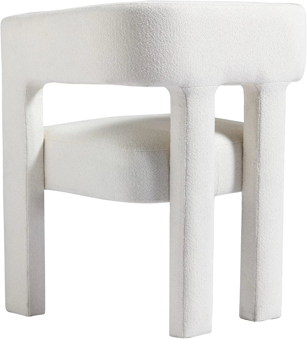 Beige Upholstered Accent Chair with Solid Wood Frame J901321