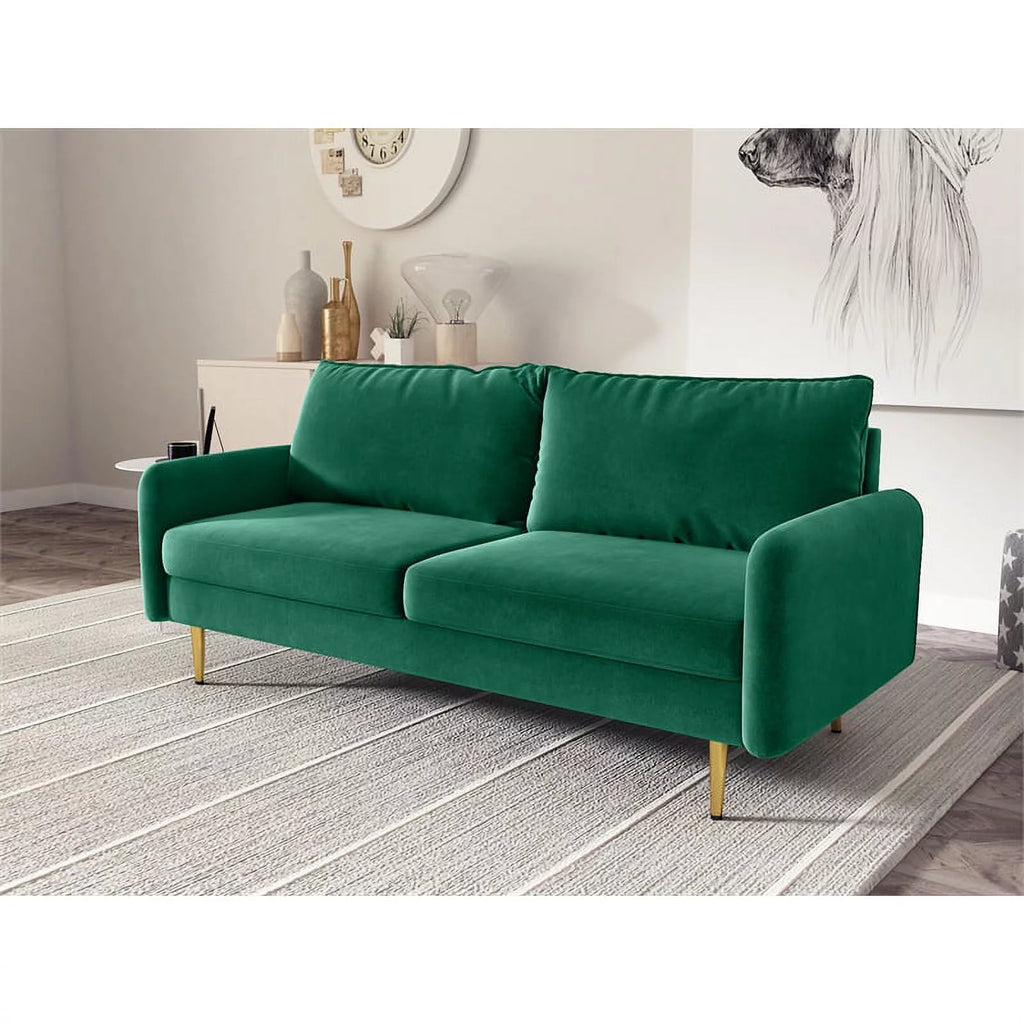 Green Velvet Sofa Q61646