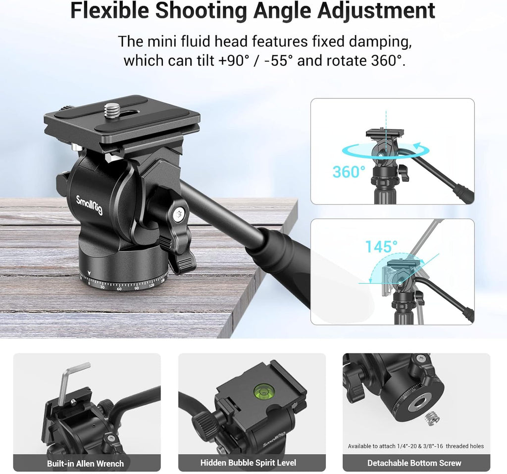 Aluminum Video Tripod Monopod with Fluid Head X549
