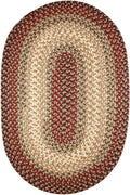Oval Spanish Red Braided Rug F571