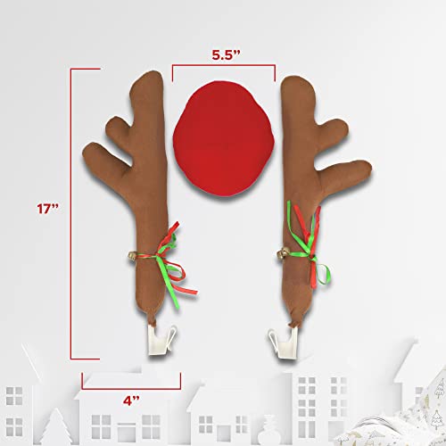 Car Reindeer Antlers & Nose Christmas Decoration Kit T4853