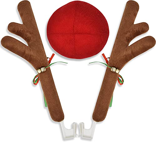 Car Reindeer Antlers & Nose Christmas Decoration Kit T4853