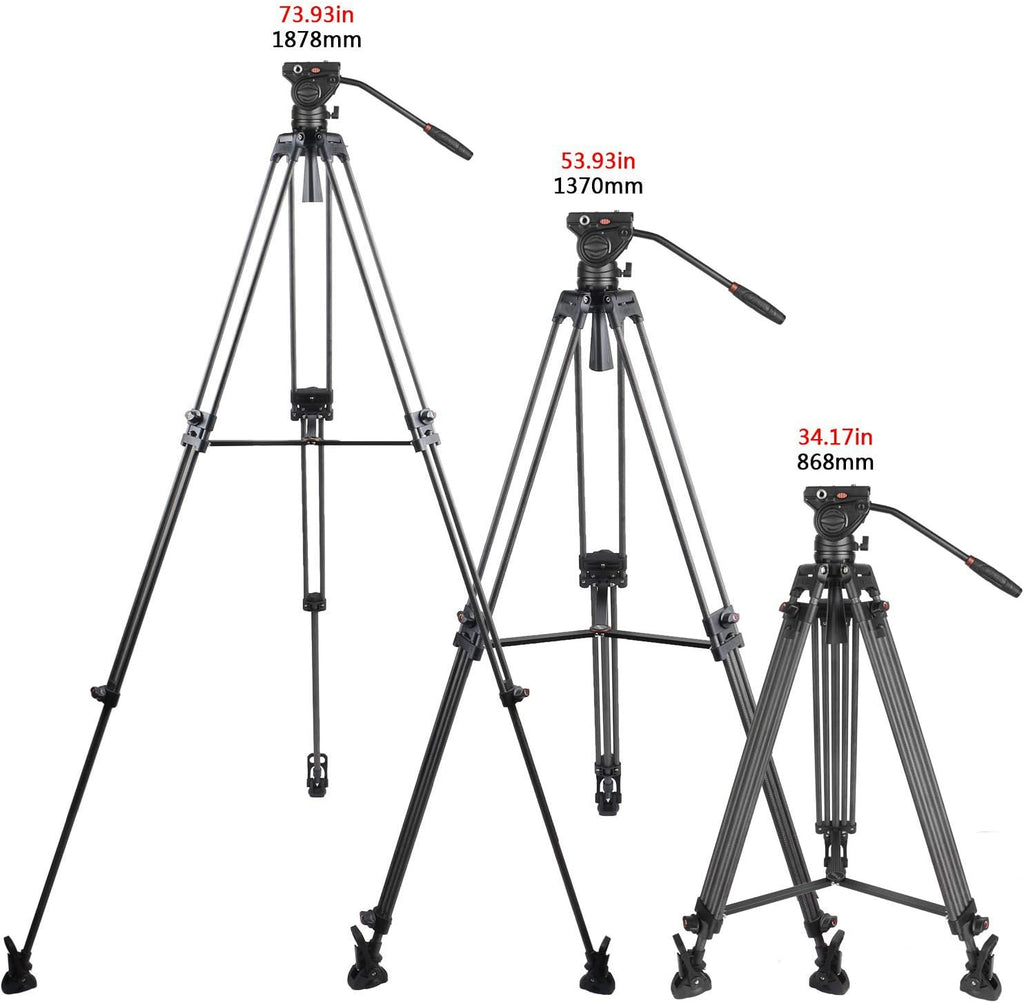 Carbon Fiber Video Tripod System with Fluid Drag Head Q4117