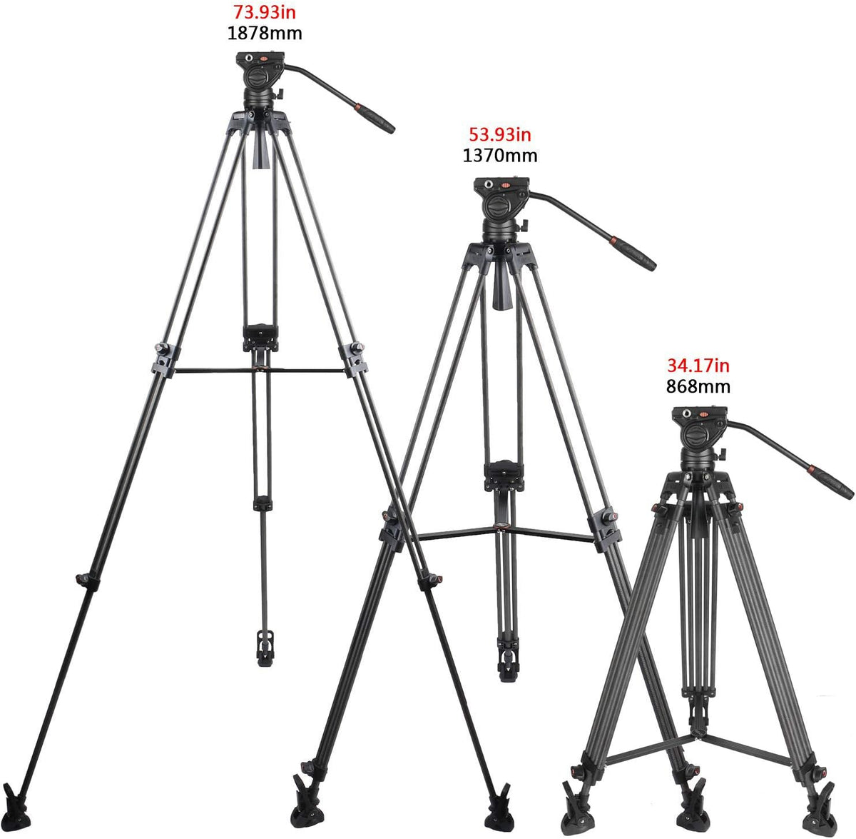 Carbon Fiber Video Tripod System with Fluid Drag Head Q4117