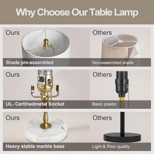 Buffet Lamps Set of 2, 28.5" Tall Brass Finish Linen Shade N8910