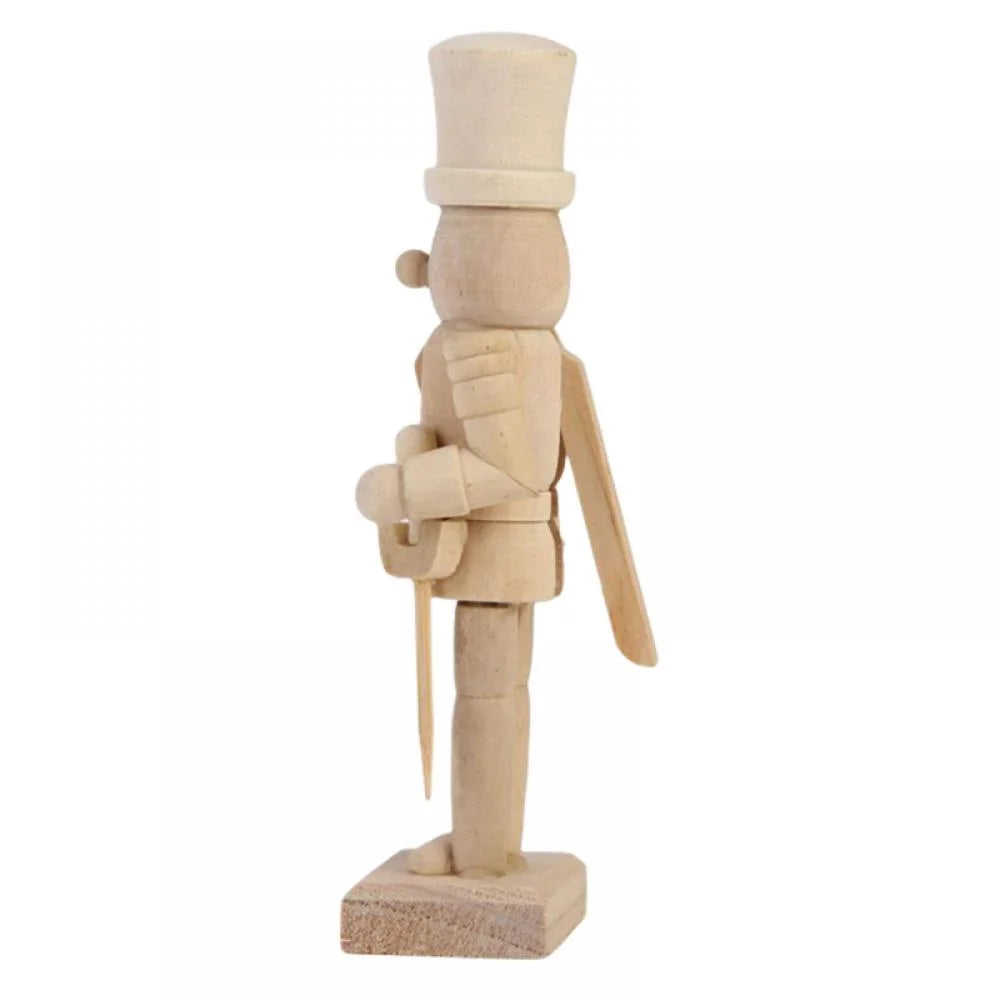 Unfinished Wood Nutcracker Ornaments 6 Pcs J7434