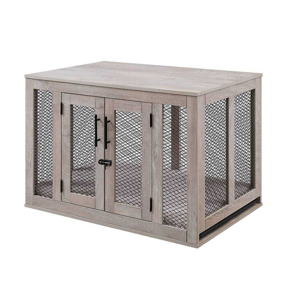 Dog Crate with Cushion and Tray T2363