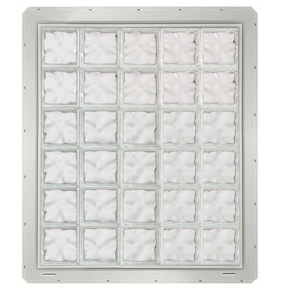 Wavy Pattern Vinyl Glass Block Window L78895