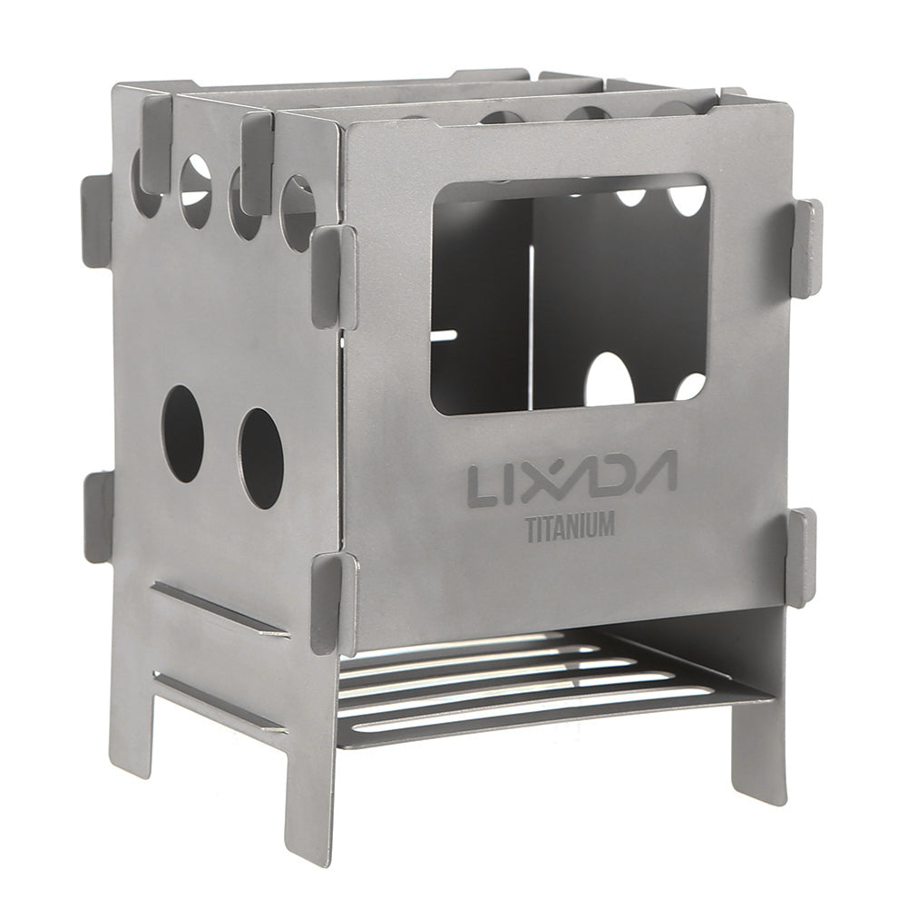 Portable Titanium Folding Wood Pocket Camping Cooking Picnic Stove R722865