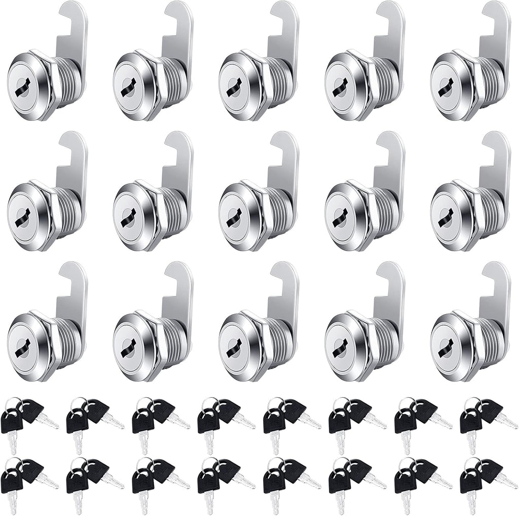 16 Pieces Zinc Alloy Cylinder Cam Lock with 32 Keys M67650