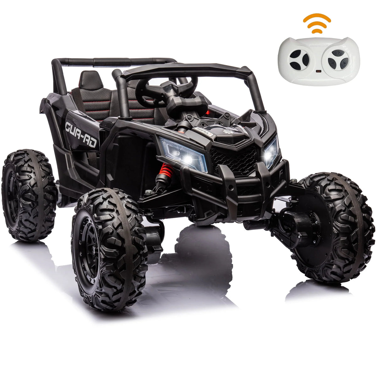 24V Ride On Truck Car with Parent Remote Control, Black Y619488