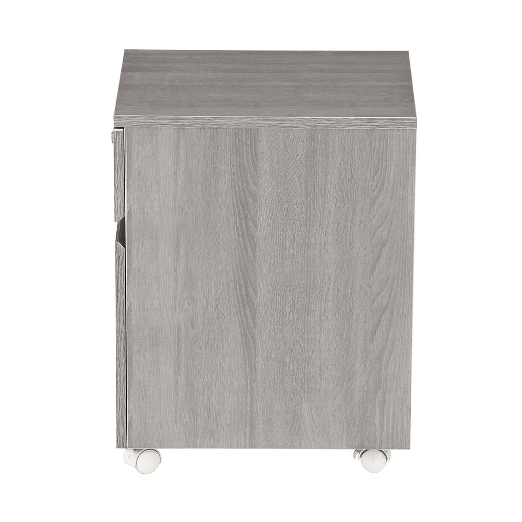 White Two Drawer Vertical Filing Cabinet with Lock V797
