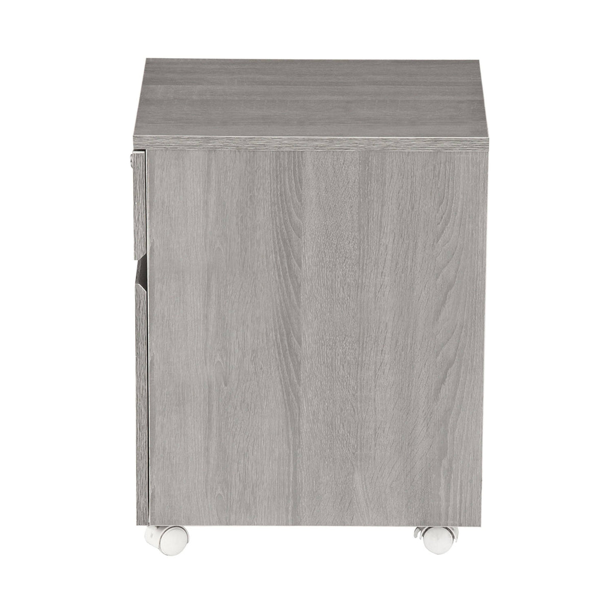 White Two Drawer Vertical Filing Cabinet with Lock V797