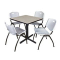 5 Piece Square Breakroom Table and Chair Set U58040