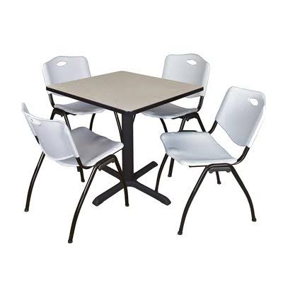 5 Piece Square Breakroom Table and Chair Set U58040