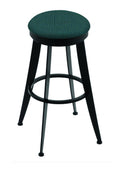 30x22 Swivel Bar Stool with Black Wrinkle and Graph Tidal Seat N959
