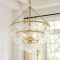 4-Light Dimmable Glass Chandelier F990721