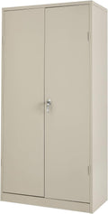 Tall Gray Locking Steel Storage Cabinet with 4 Adjustable Shelves D6122