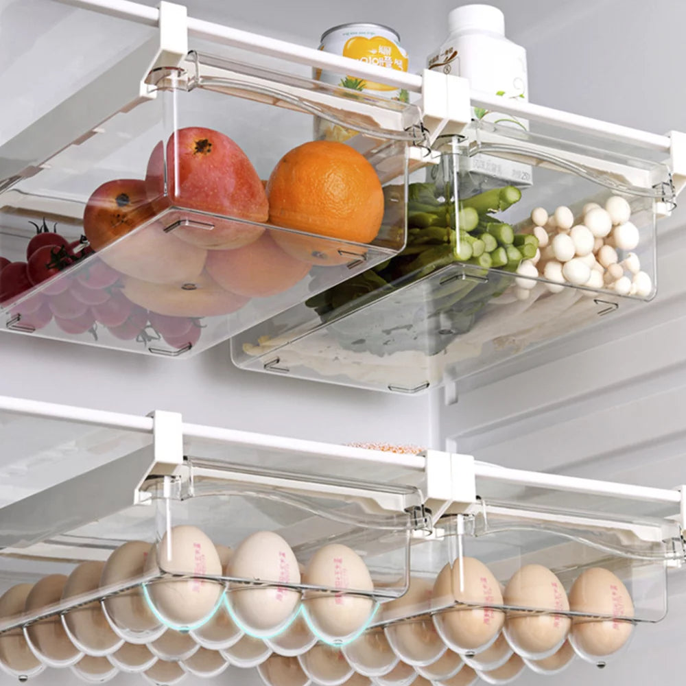 Transparent Refrigerator Egg Tray with Handle Y60973
