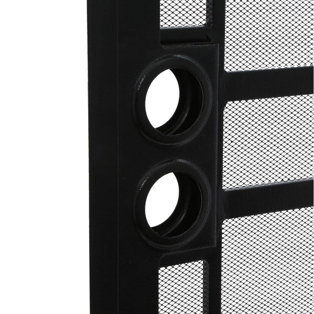 36 in. x 80 in. Black Steel Security Door with Expanded Metal Screen X850926